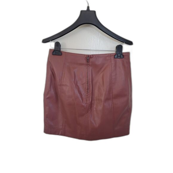 Free People Modern Femme Vegan Leather Skirt - Picture 2 of 5